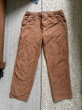 Cotton On Men's Corduroy Pants in Rust Brown